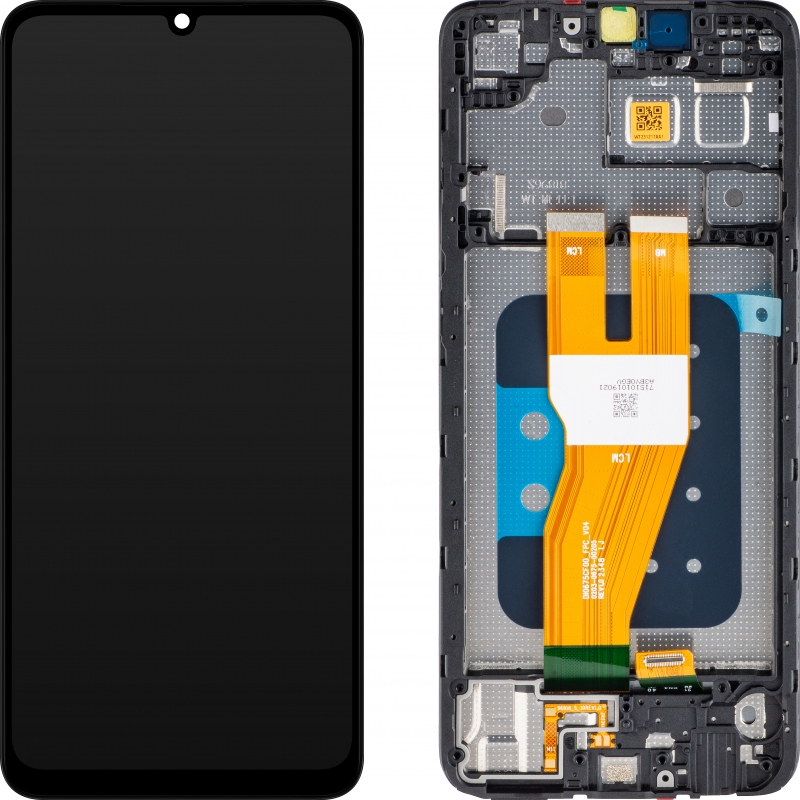 LCD SAMSUNG A05 / A055 BLACK WITH FRAME Original (Service packing)