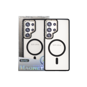 Накладка MagSafe Berlia Metal Armor Magnetic Series SAMSUNG S25 Ultra (Black)