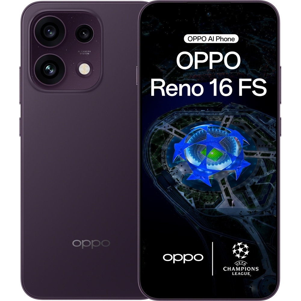 OPPO Reno 16 FS 5G, 512GB, 8GB RAM, Dual SIM, Purple Black