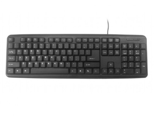 Keyboard Gembird KB-U-103-RU, Standard, Full size, Silent, Black, USB