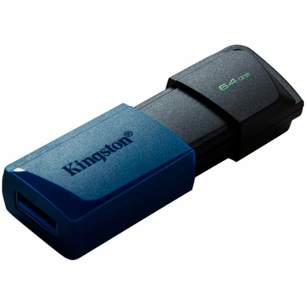 64GB USB3.2 Flash Drive Kingston DataTraveler Exodia M (DTXM/64GB), Black-Blue, Plastic, Slider