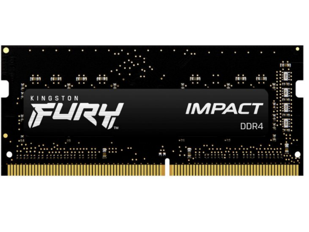32GB DDR4- 3200MHz SODIMM Kingston FURY Impact (KF432S20IB/32), CL20-22-22, 1.2V, Intel XMP, Black