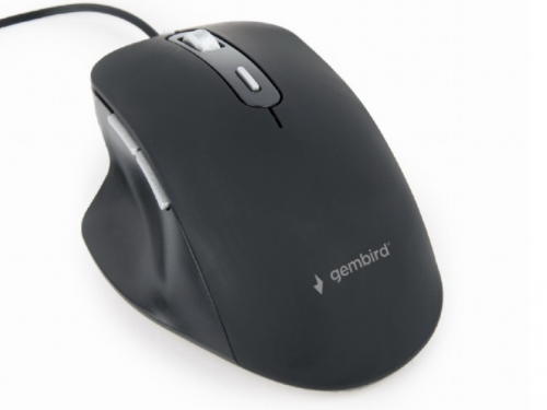 'Mouse Gembird MUS-6B-02, 1200-3200 dpi, 6 buttons, Ergonomic, 1.35m, Black, USB.