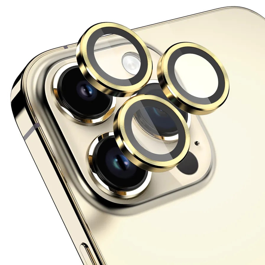 Защитное стекло Camera Metal iPhone 13 Pro/13 Pro Max Gold