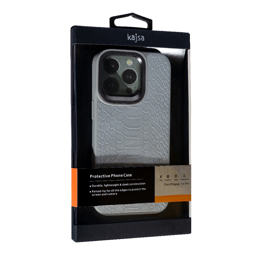 Накладка Kajsa Leather Case Snake . Iphone 15 Pro