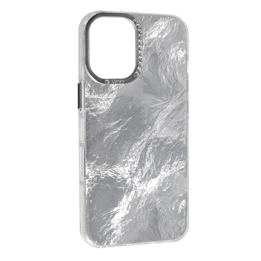Накладка Marble Style New Iphone 14 Pro , Silver