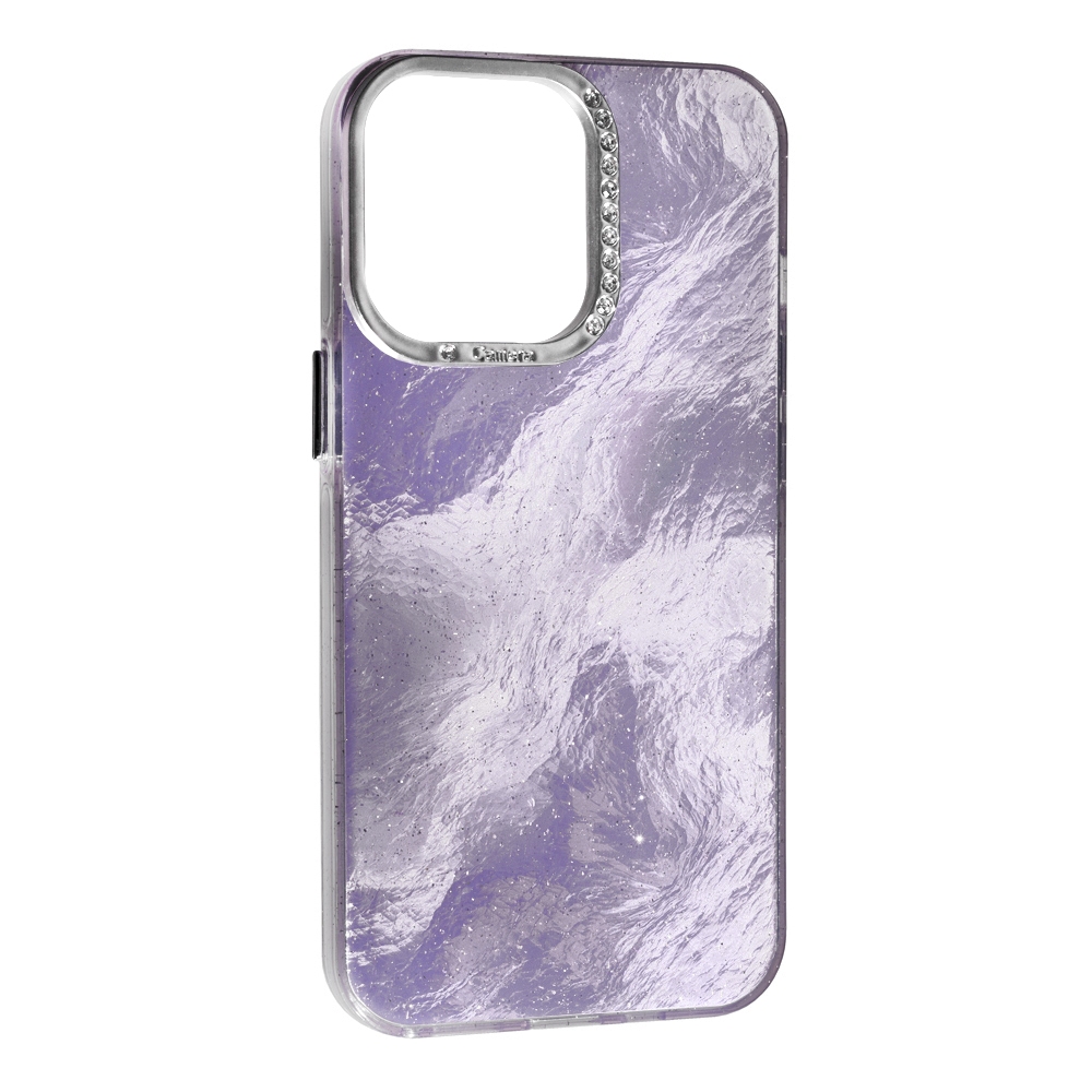 Накладка Marble Style New Iphone 16 Pro , Violet
