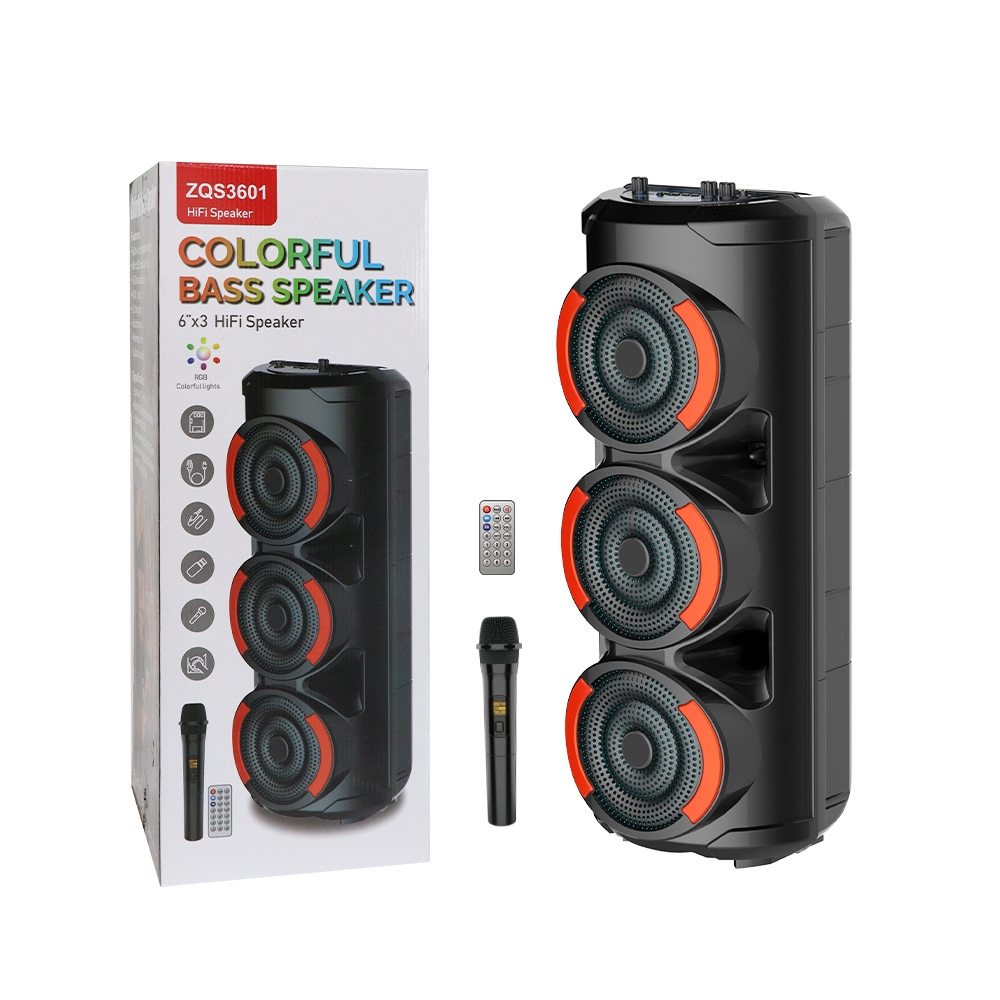 Sing-e ZQS3601 RGB Party Triple Speaker 20W Black