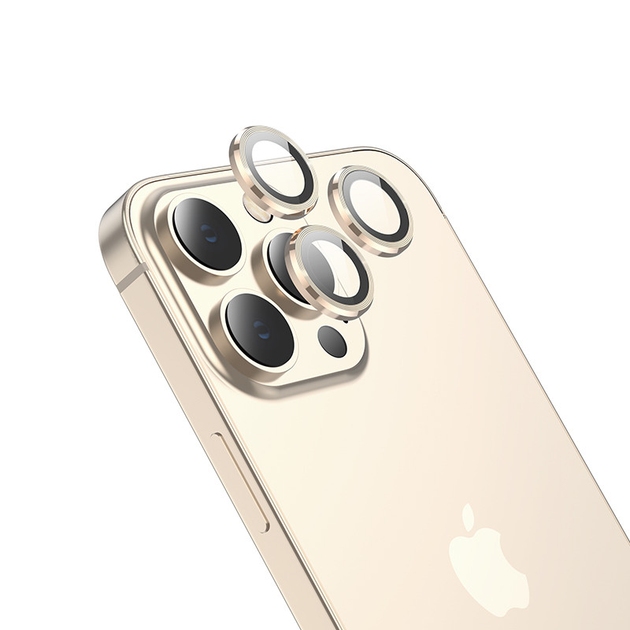 Защитное стекло Camera Metal iPhone 14 Pro/14 Pro Max Gold