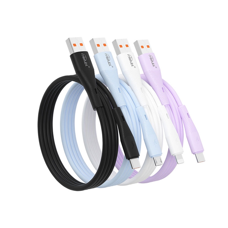 Mietubl Cable 1M Usb-Lightning MTB-DCULF08 liquid silicone fast charging White