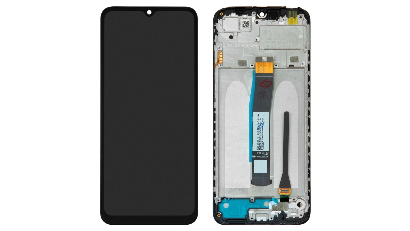 LCD XIAOMI REDMI 10C / POCO C40 BLACK WITH FRAME (Premium Quality)
