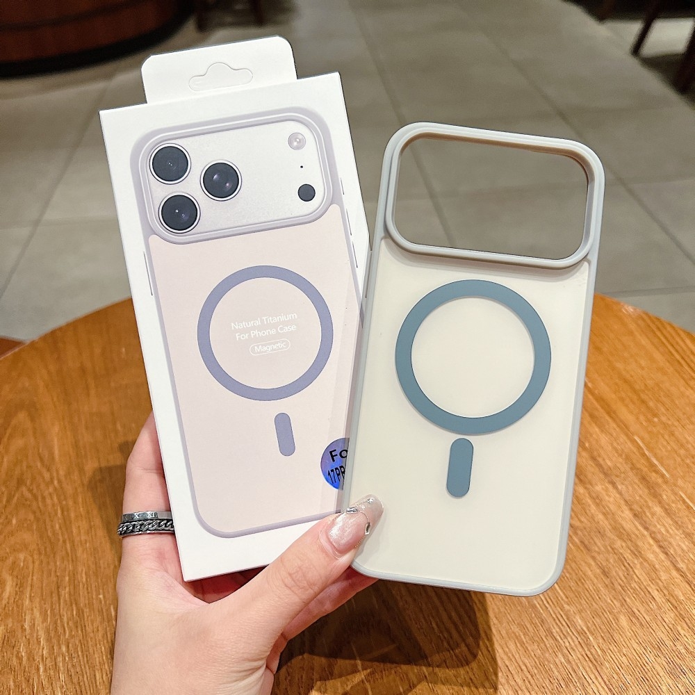 Husa iPhone 13 Pro Max (Natural Titanium) Tpu Acrylic Magsafe