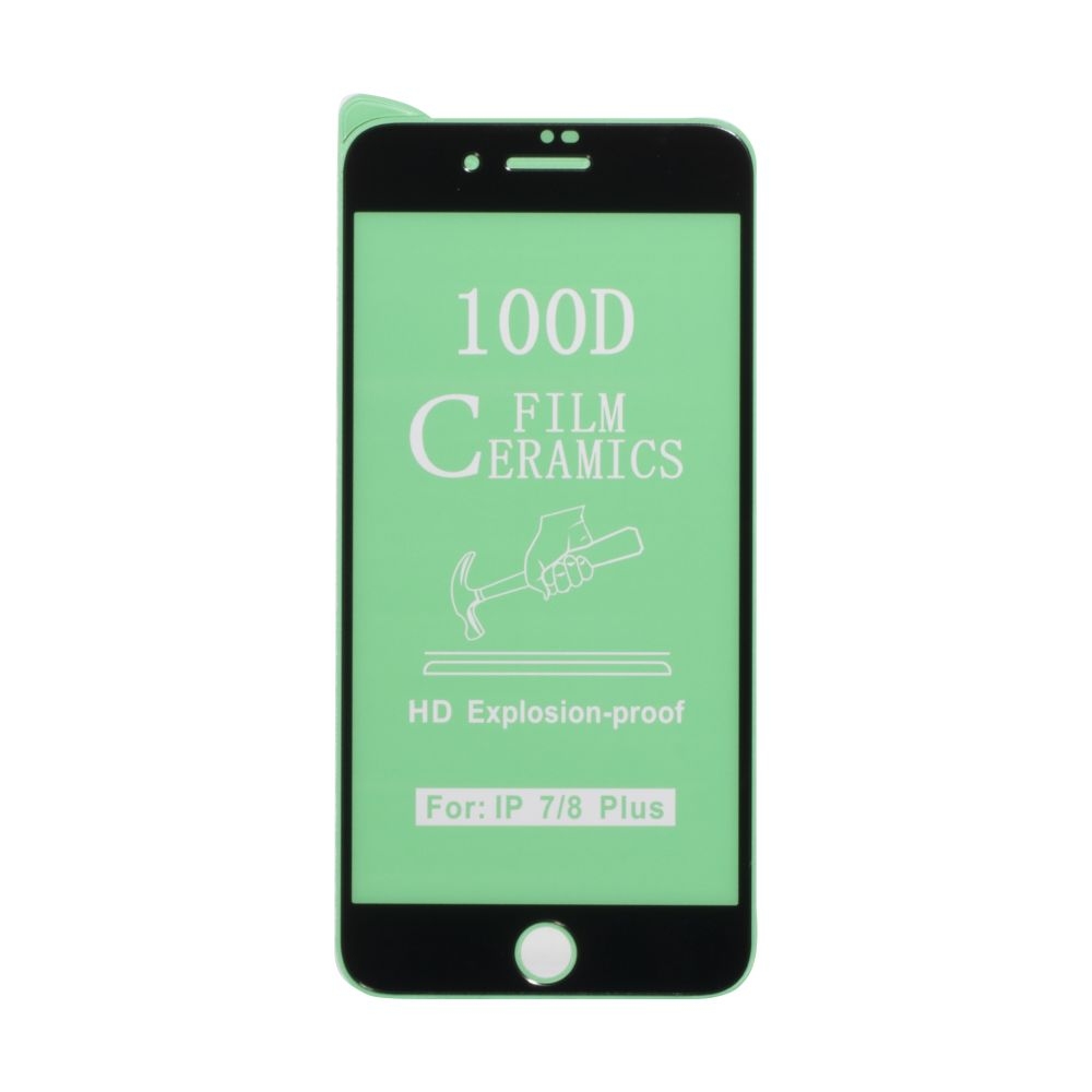 Защитное стекло Film Ceramic for Apple Iphone 7 Plus / 8 Plus без упаковки (Чёрный)