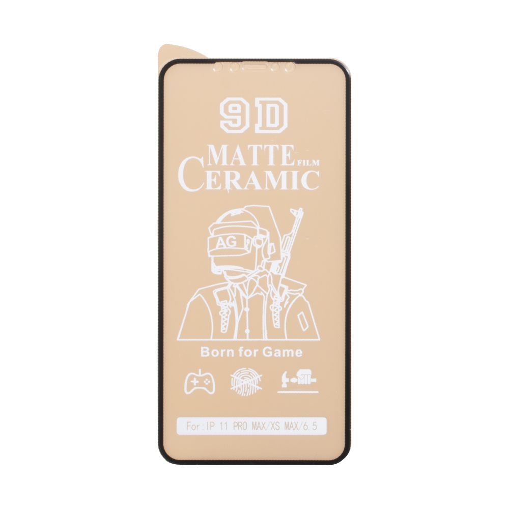 Защитное стекло Film Ceramic Matt for Apple Iphone 11 Pro Max / Xs Max без упаковки (Чёрный)