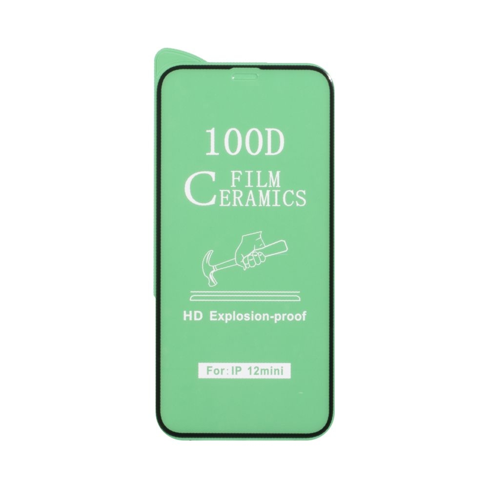 Защитное стекло Film Ceramic for Apple Iphone 12 Mini без упаковки (Чёрный)