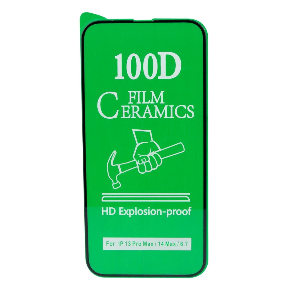 Защитное стекло Film Ceramic for Apple Iphone 13 PRO MAX/ 14 PLUS без упаковки (Чёрный)