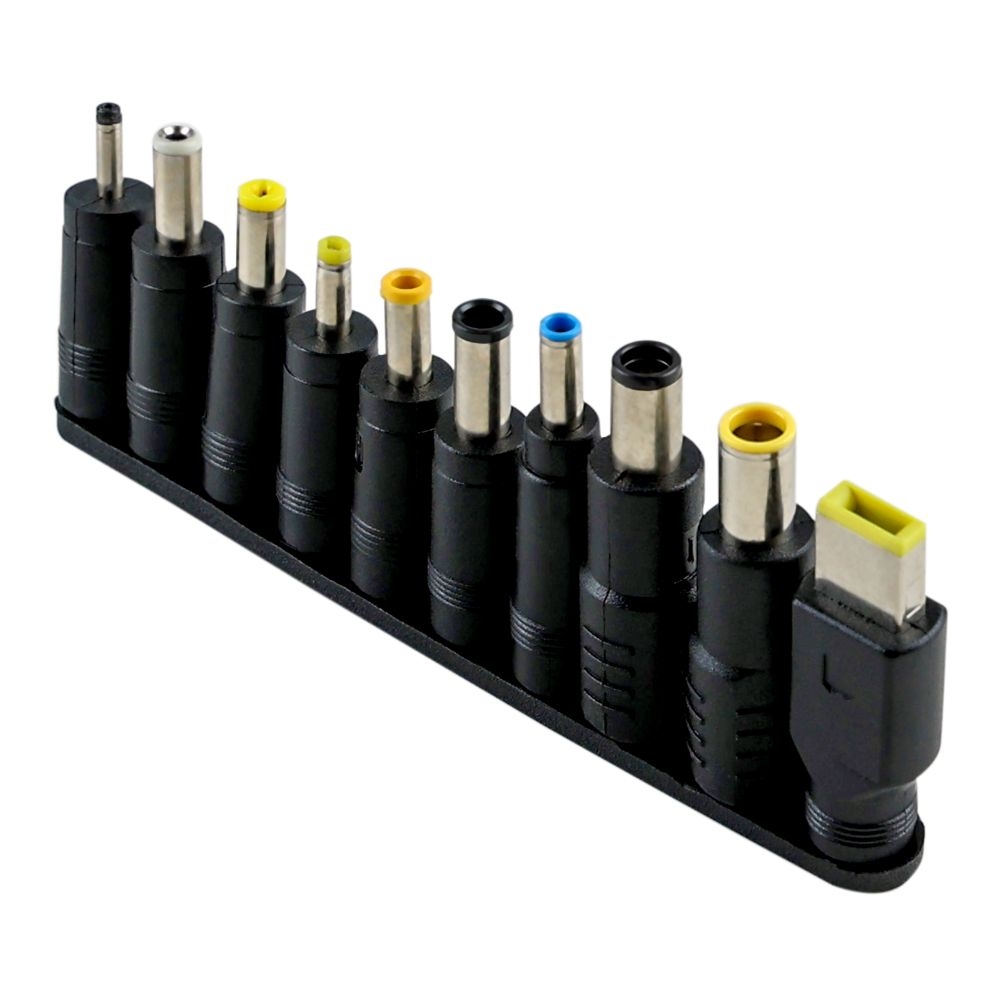 Type-C to DC PD100W 5.5х2.1 mm+10 Переходников 1.8m (Черный)