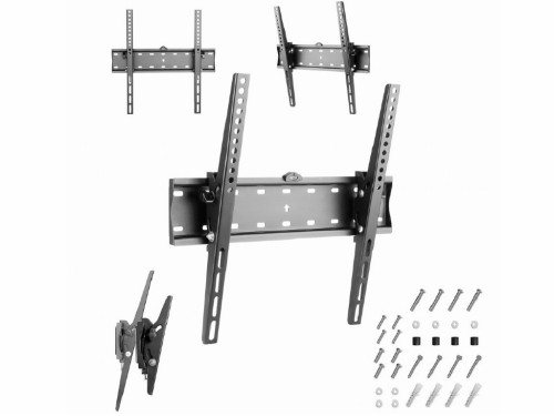 Wall Mount  Gembird 'WM-55T-02' Black 32'-55', max.40kg, VESA mm up 400 x 400, +12° ~ -12°