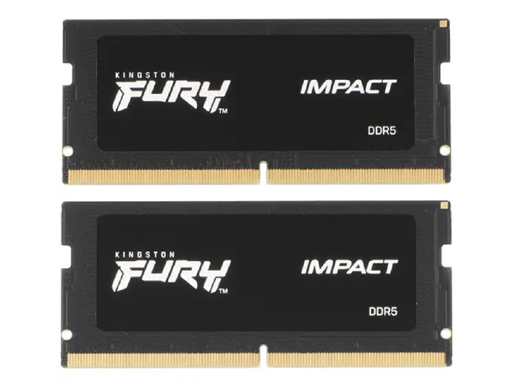 '32GB DDR5-5600MHz SODIMM Kingston FURY Impact (Kit of 2x16GB) (KF556S40IBK2-32), CL40, 1.25V, Black