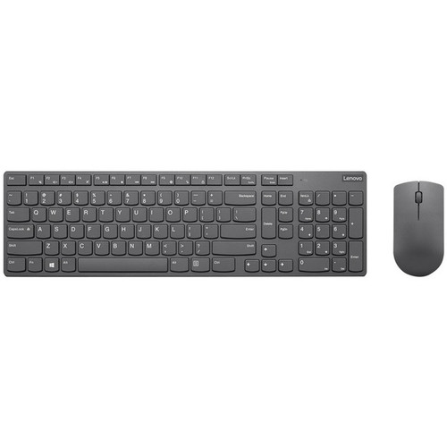 'Lenovo Professional Ultraslim Wireless Combo Keyboard and Mouse, 2.4 GHz, Rechargeable keyboard, Ru