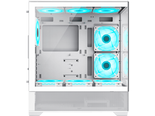 Case ATX GAMEMAX Vista AW, w/o PSU, 0.6mm, 6x120mm ARGB, ARGB Hub, RC, Front&Side Tempered Glass