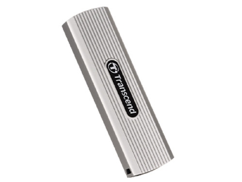 2.0TB  Transcend Portable SSD ESD320A Silver, USB-A 3.1 10Gbps, Metallic Capless/Slider