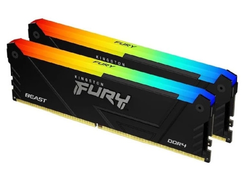 16GB DDR4-3733MHz  Kingston FURY Beast RGB (Kit of 2x8GB) (KF437C19BB2AK2/16), CL19-23-23, 1.35V