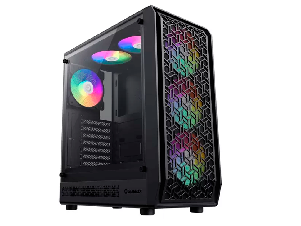 Case ATX GAMEMAX Forge AB, w/o PSU, 0.5mm, 6x120mm ARGB, Front Mesh, Tempered Glass, Dust Filter
