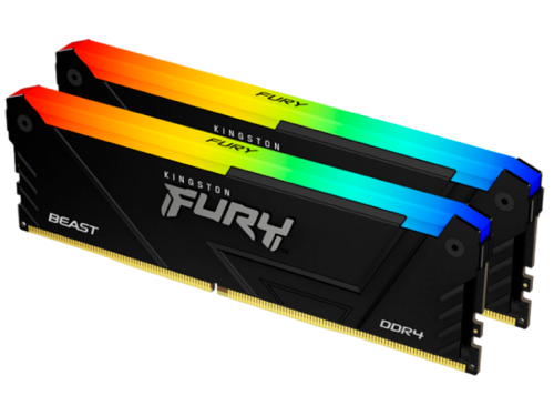 32GB DDR4-3600MHz  Kingston FURY Beast RGB (Kit of 2x16GB) (KF436C18BB2AK2/32), CL18-22-22, 1.35V