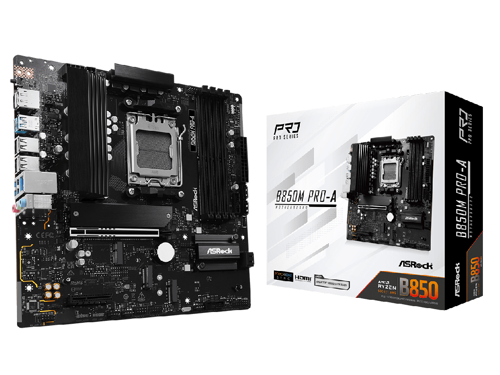 MB AM5 ASRock B850M PRO-A mATX  Micro-ATX Socket: AM5