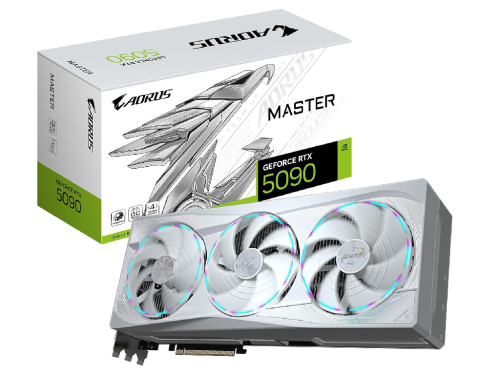VGA Gigabyte RTX5090 32GB GDDR7 Aorus Master ICE (GV-N5090AORUSM ICE-32GD) GPU: NVIDIA