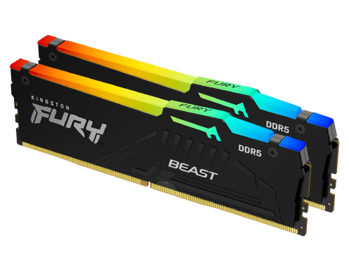 128GB DDR5-5600MHz  Kingston FURY Beast RGB (Kit of 2x64GB) (KF556C36BBEAK2-128), CL36-38-38, 1.25V