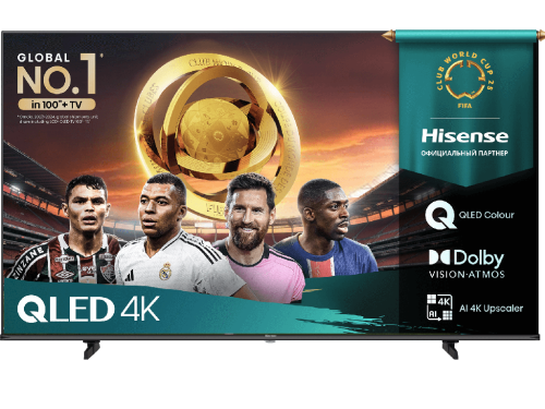 75' LED SMART TV Hisense 75E7Q, QLED, 4K UHD, VIDAA OS, Black
