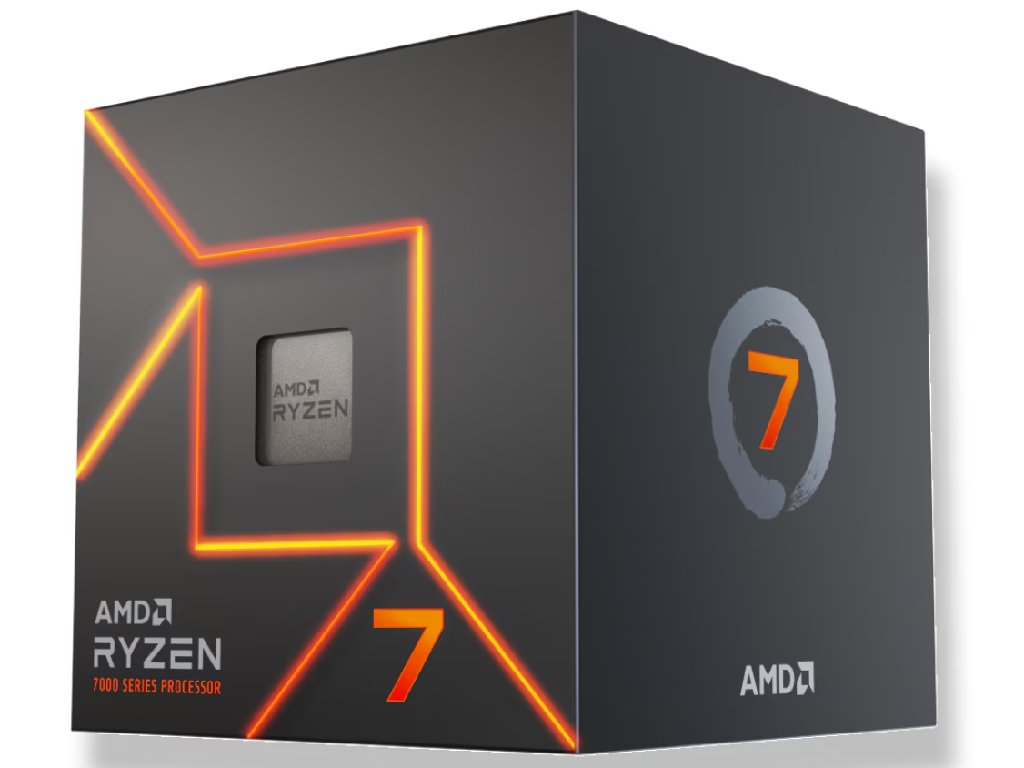 CPU AMD Ryzen 7 7700  (3.8-5.3GHz, 8C/16T, L2 8MB, L3 32MB, 5nm, 65W), Socket AM5