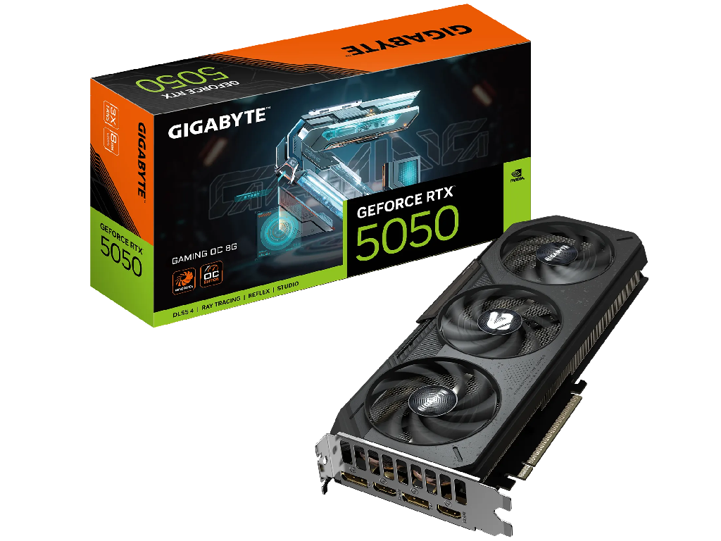 VGA Gigabyte RTX5050 8GB GDDR6 Gaming OC  (GV-N5050GAMING OC-8GD)  GPU: NVIDIA