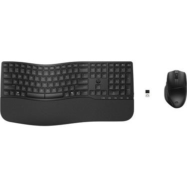 Wireless Keyboard & Mouse HP 680, Multi-device Soft touch palm rest, Spill resistant, 4000dpi