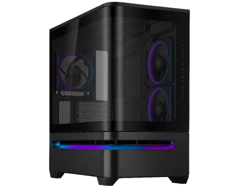 Case mATX Asus PRIME AP202 TG ARGB BLACK, 3x120mm ARGB, Front Mesh, Tempered Glass, Headset hook