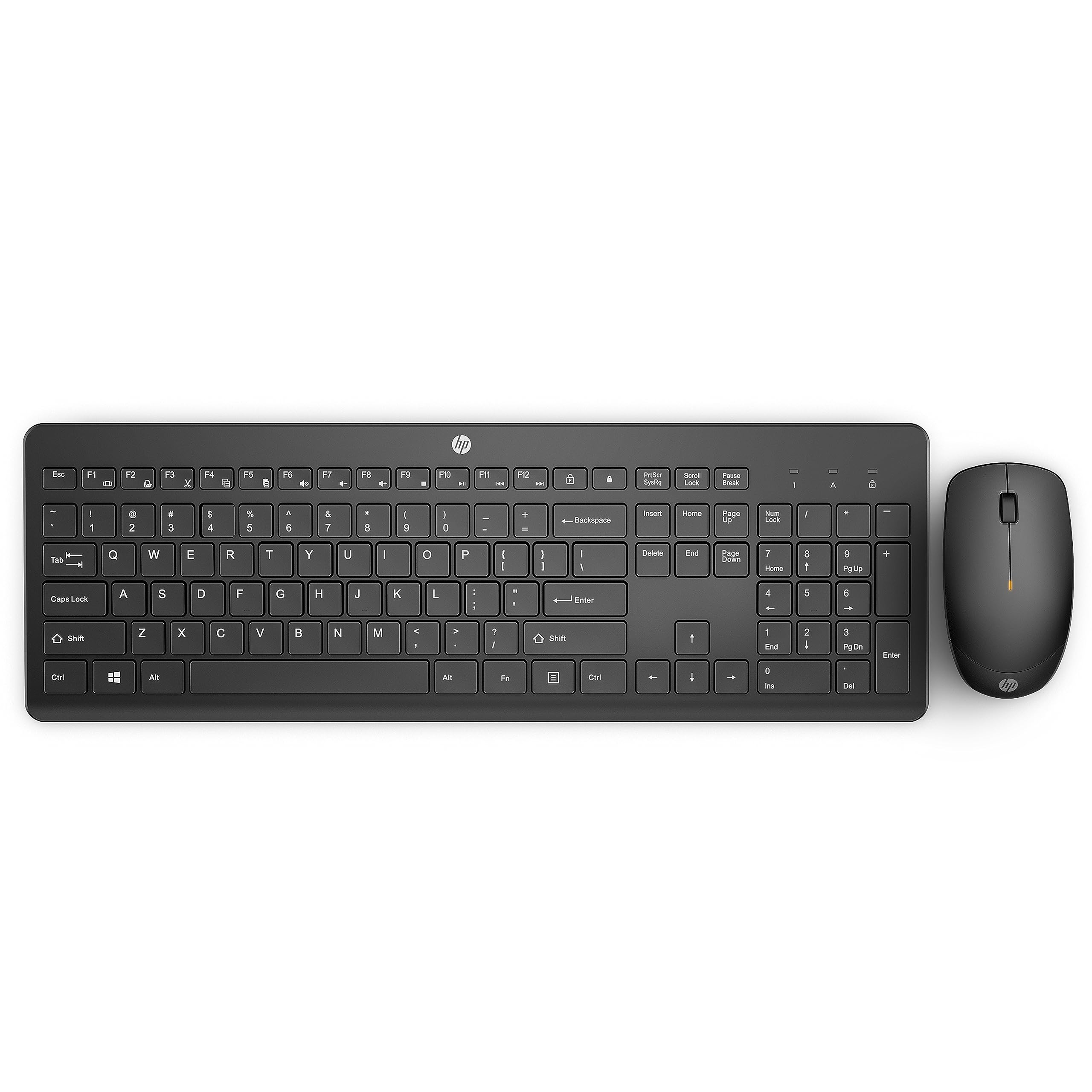 Wireless Keyboard & Mouse HP 230, Full size 3-zone layout, Low profile key travel 2.5 mm, 1600dpi,