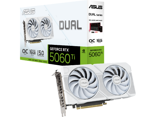 VGA ASUS RTX5060Ti 16GB GDDR7 Dual WHITE OC (DUAL-RTX5060TI-O16G-WHITE) GPU: NVIDIA