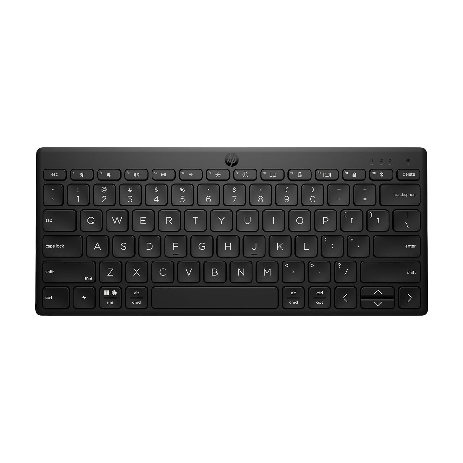 Wireless Keyboard HP 350, Compact, Multi-Device, 12 Hot keys, Dictation Emoji, BT, 2xAAA, EN/RU