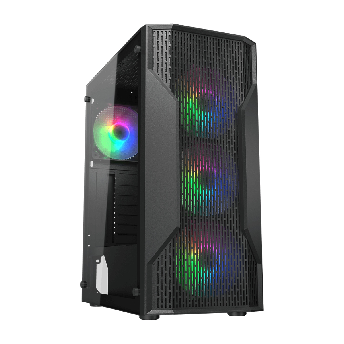 Case ATX Cougar MX 110 RGB w/o PSU 3x120front 1x120rear RGB fixed Tempered Glass 1xUSB3.0, 1xUSB2.0