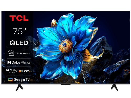 75' LED SMART TV TCL 75T69C, QLED 4K UHD, Google TV, Black