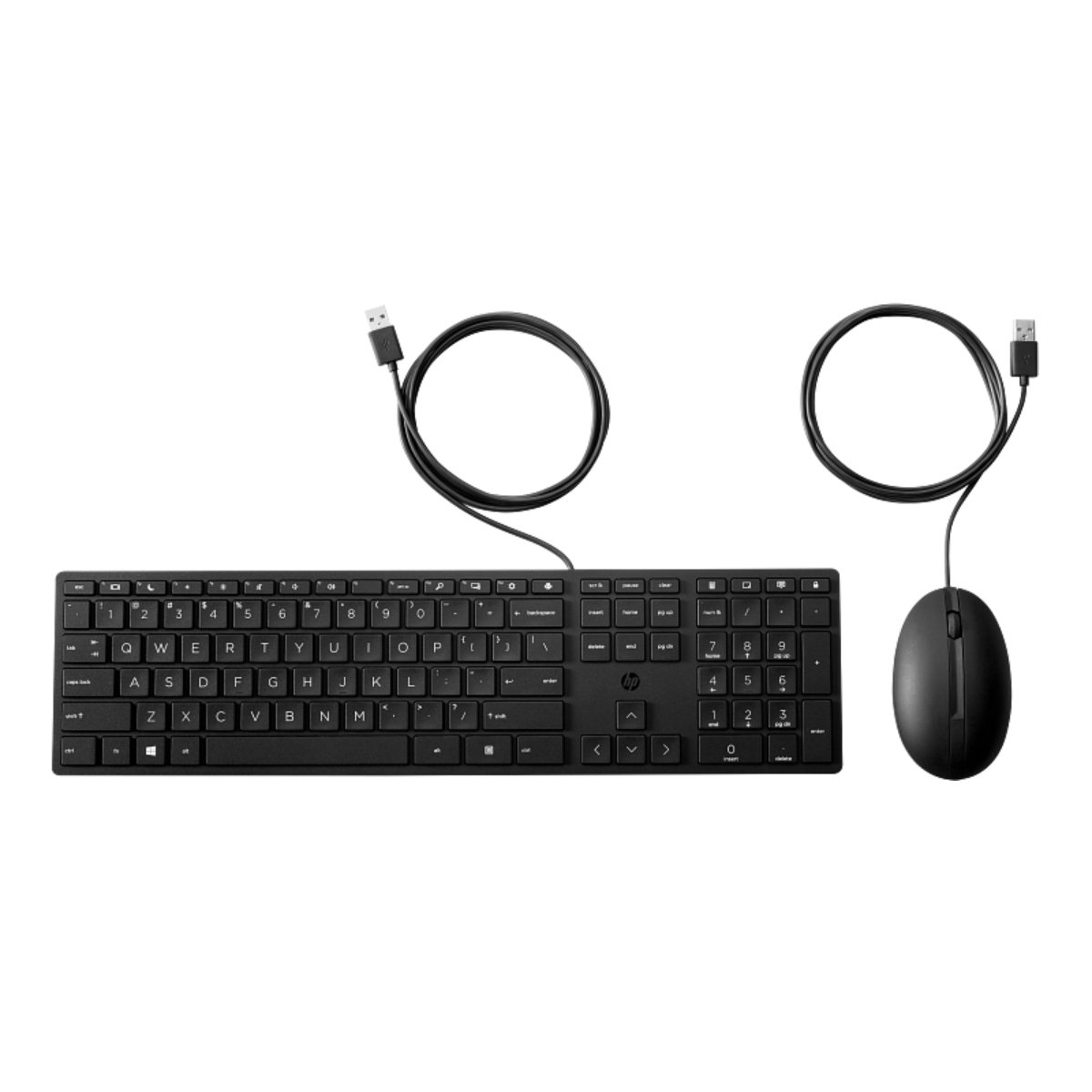 Keyboard & Mouse HP 330MK, Full size 3-zone layout,Tilt adjustable Quiet key Mouse 3 buttons Black