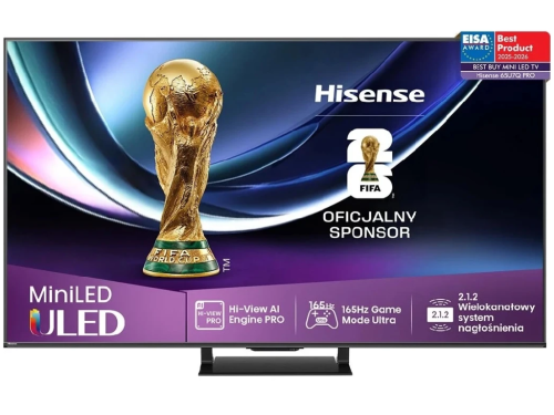 65' LED SMART TV Hisense 65U78Q Pro, MiniLED, 4K UHD VIDAA OS, Black