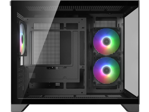 Case mATX Cougar FV150 Mini RGB w/o PSU, 2x120revers, 1x120rear, TG: Front&Side, 2xUSB3.0, 1xUSB-C