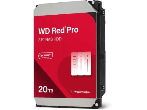 3.5 HDD  20.0TB-SATA-512MB  Western Digital  Red Pro (WD202KFGX), NAS, CMR, 7200rpm