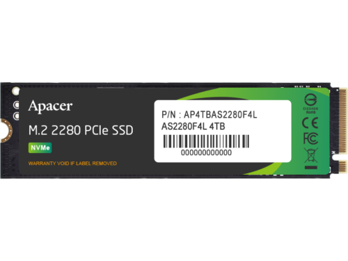 M.2 NVMe SSD 2.0TB Apacer AS2280F4L PCIe 5.0 x4, R/W:10400/8700MB/s, 1300K/1500K IOPS, 1200TBW