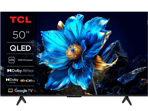 50' LED SMART TV TCL 50T69C, QLED, 4K UHD, Google TV, Black