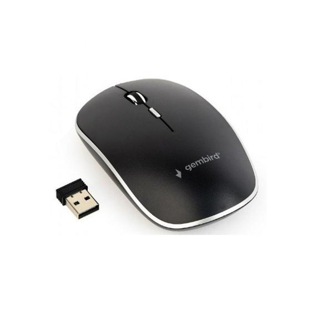 Wireless Mouse Gembird MUSW-4B-01, Type-C receiver, Optical, 800-1600 dpi, 4 buttons, Ambidextrous,