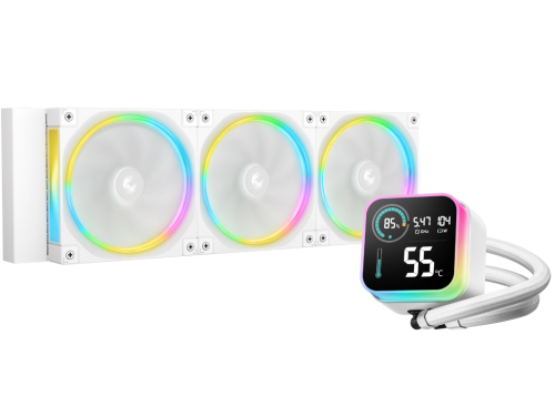 AIO Liquid Cooling Deepcool 'LQ360 ULTRA WH ARGB' <32dBA, 500-2150RPM, 55CFM, 3x120mm, 3400 RPM